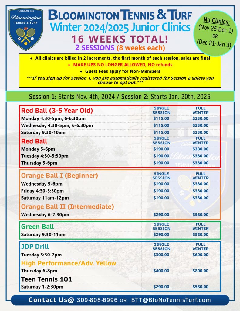 24.25 Winter JR Clinic Pricing