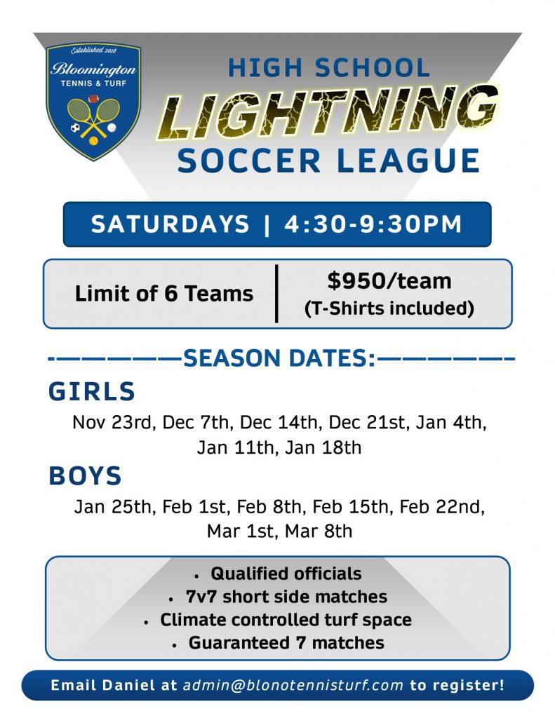 Lightning Soccer Flyer 2024