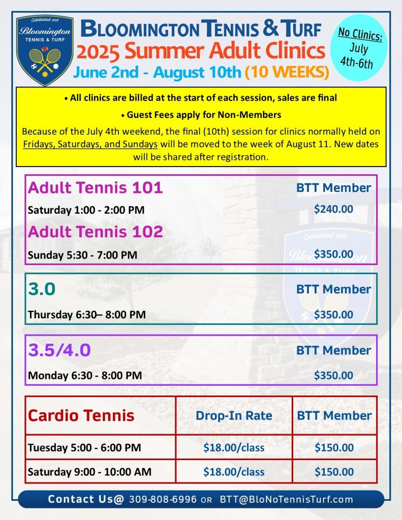 thumbnail_2025 Summer Adult Clinic Pricing
