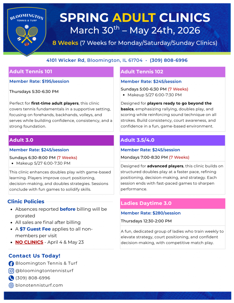 2026 Spring Adult Clinic Pricing (2)