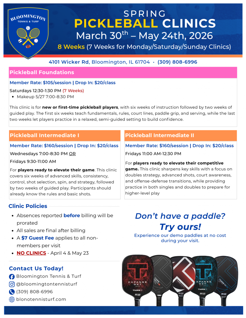 2026 Spring Pickleball Clinic Pricing (2)