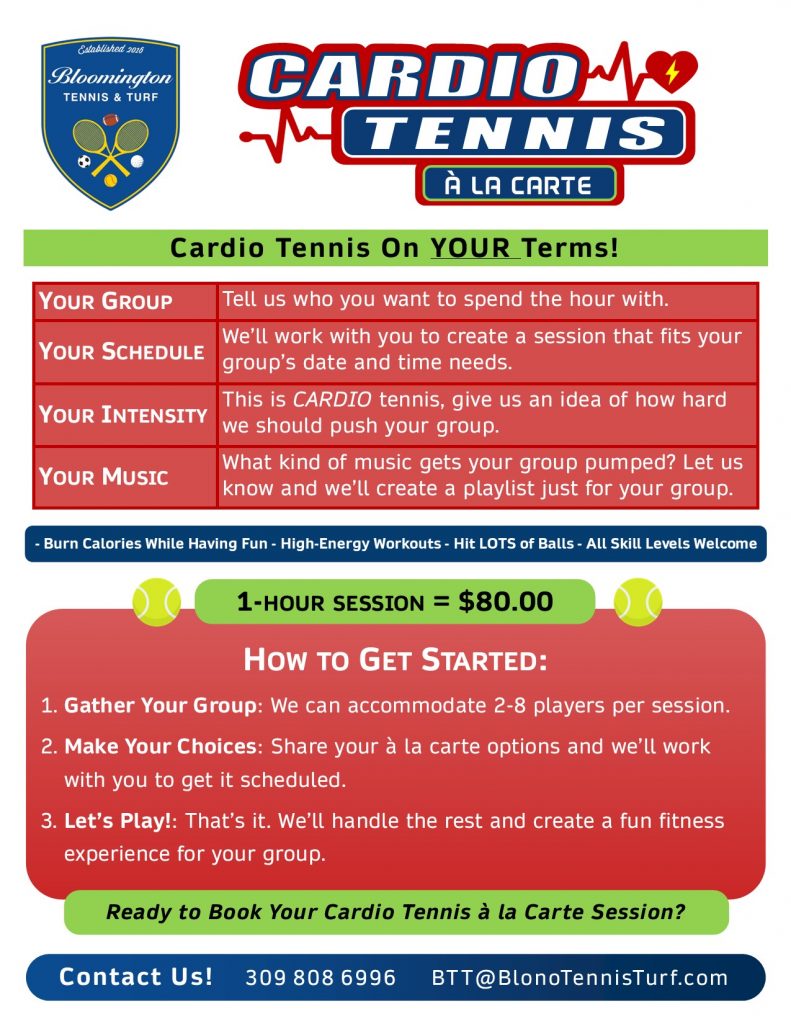 Cardio Tennis A La Carte