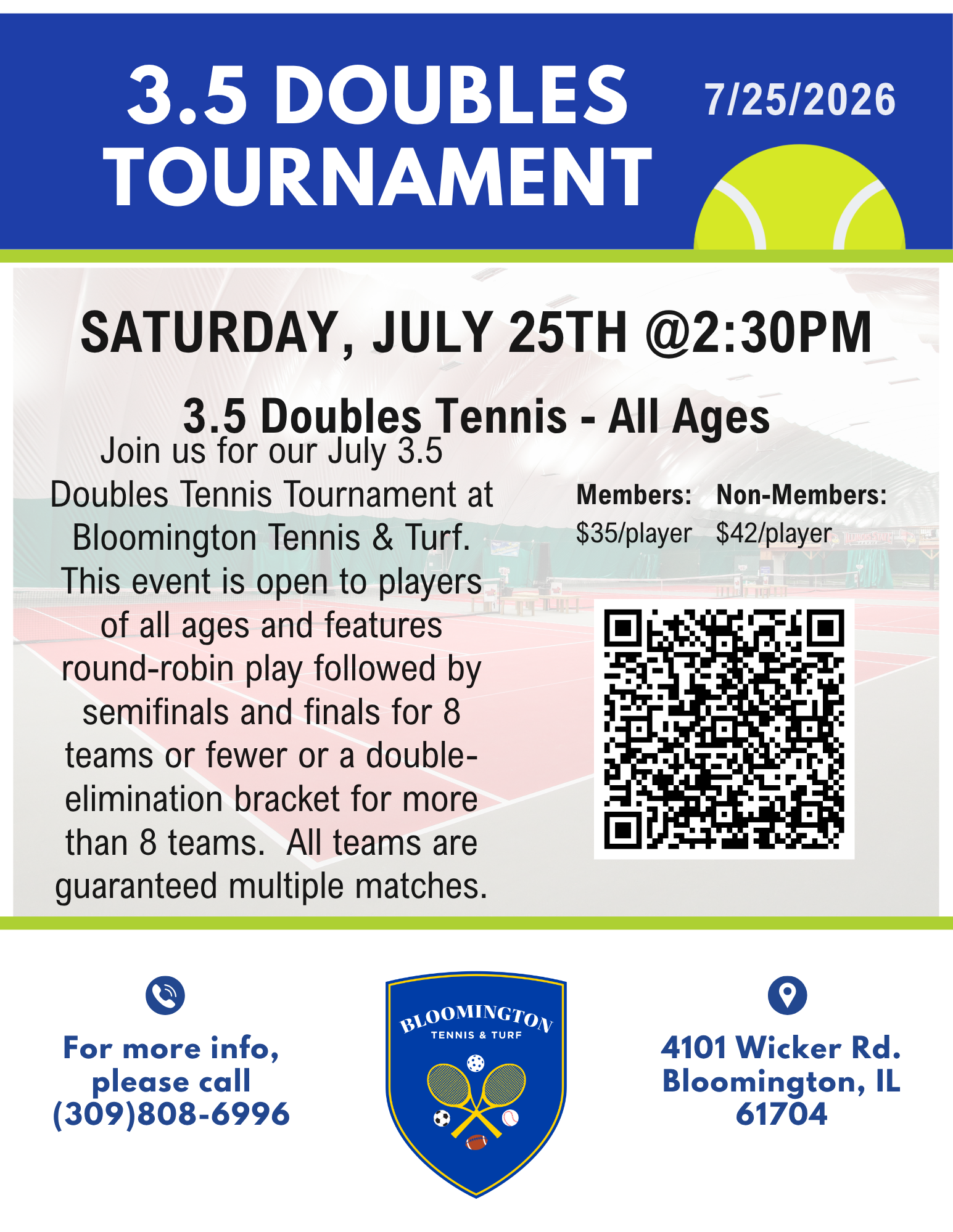 July 26 Tennis Doubles Tournament