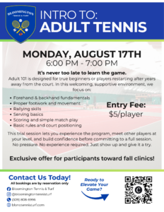 8.17 Intro to Adult Tennis
